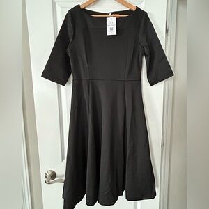 Elegant Black Midi Dress